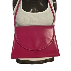 Vintage Frenchy of California Purse Pink Vinyl Leather Shoulder Strap Bag NWT